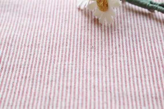 JCL綿麻ストライプ　赤